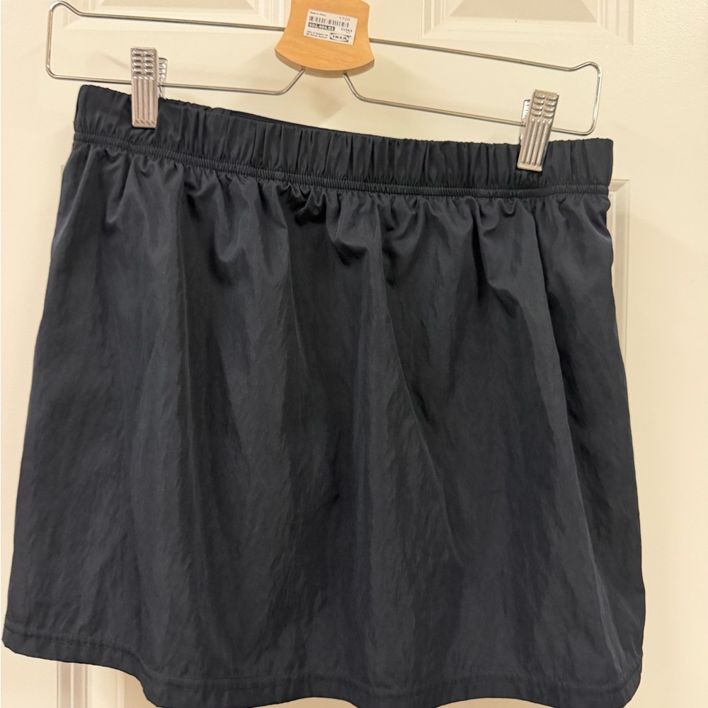 offline Black Women's Elastic-Waist Mini Skirt with pant